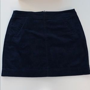 Corduroy Navy Blue Skirt